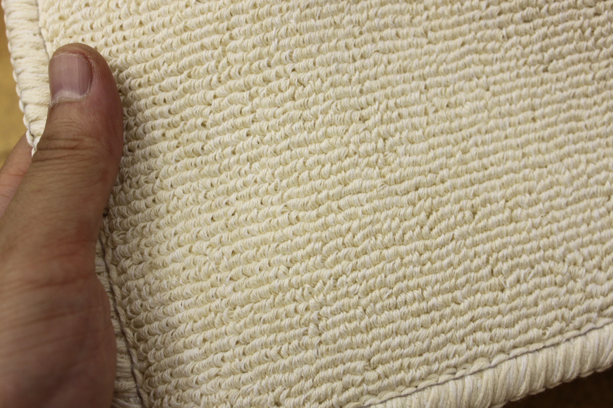 お買い得！コットン カーペット 綿 じゅうたん 絨毯 パウダーコットン100％ ループ 【品名 マイコットン】 江戸間 6畳 261×