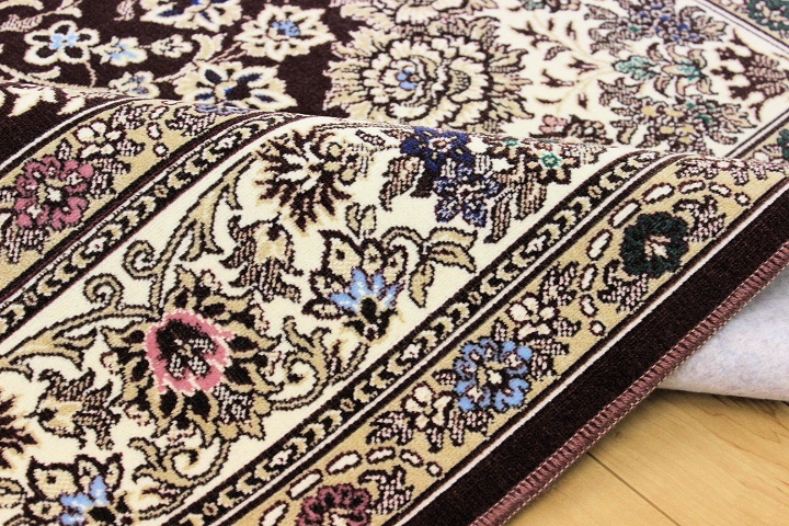 日本製 カーペット 3畳 ラグ おしゃれ 高級モケット織り 絨毯 じゅうたん クラシック アンティーク ヨーロピアン 洋風 【品名 モンタナ