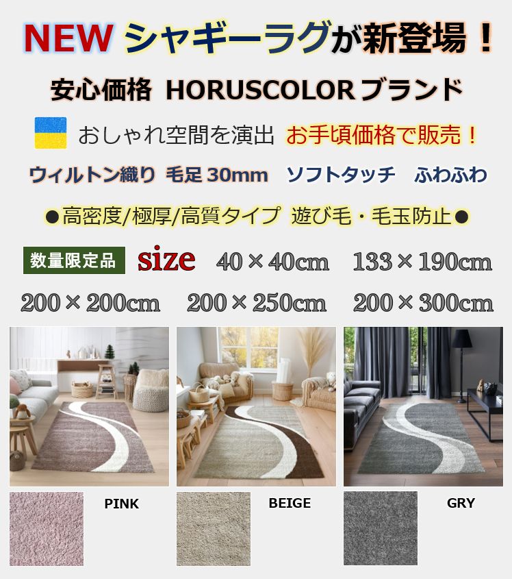 シャギーラグ 絨毯 画像 おしゃれ