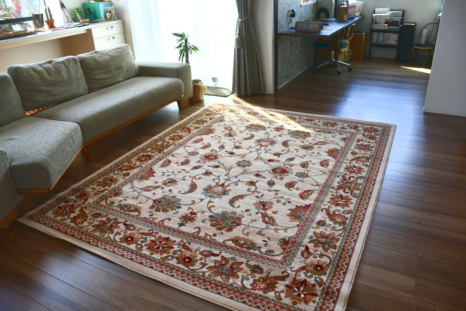 絨毯 カーペット 3畳 三畳 ラグ ウール100％ 厚手 じゅうたん 高級