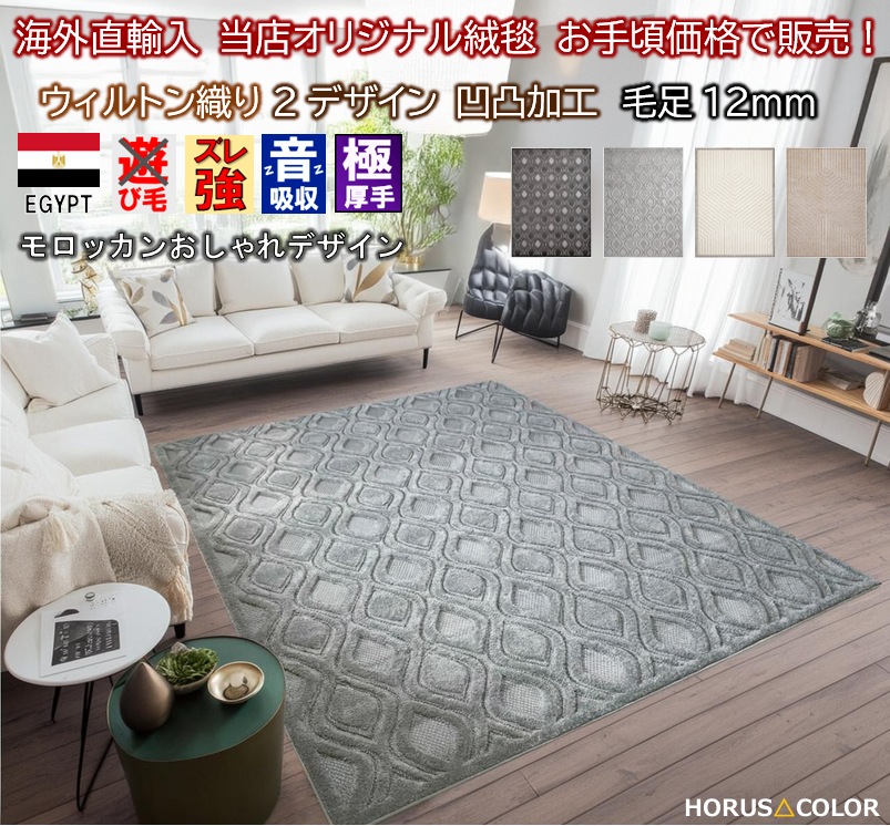 モロッコ製 高級ラグ タズナフト ウールラグ 約62〜63×96cm モロッコ