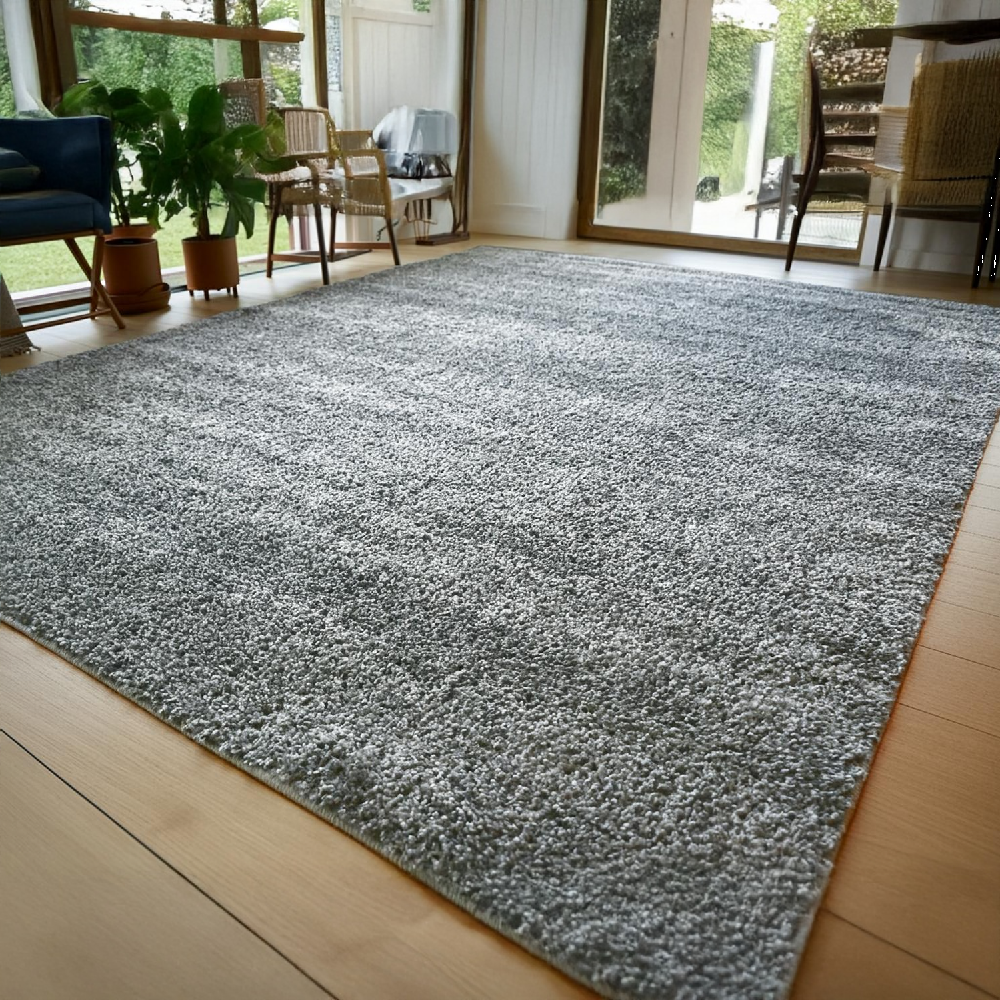 ブラック 黒 ラグ シャギー 画像