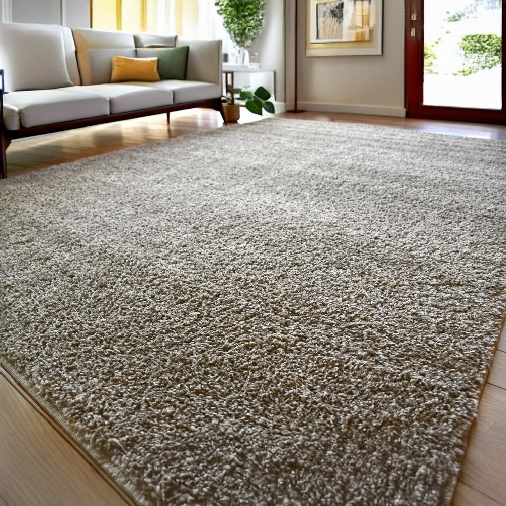 ベージュ ラグ シャギー 画像