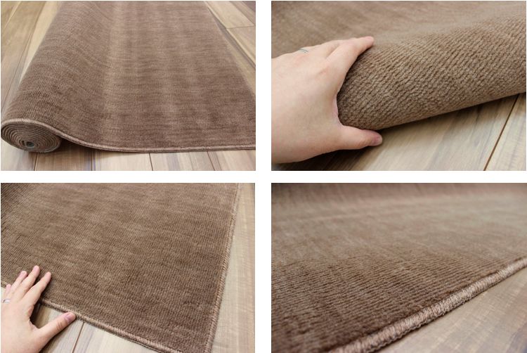 カーペット 6畳 じゅうたん 絨毯 安い グレー アイボリー 白 敷物 本間